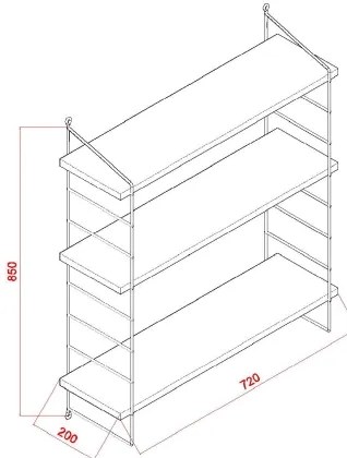 Nástenná polica ARMONI 85x72 cm béžová/hnedá