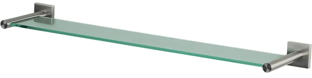 Spirella Nástenná sklenená polička Nyo 40 cm, brúsená nehrdz. oceľ, 40 cm