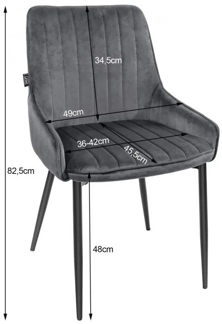 Set troch jedálenských stoličiek MONZA zelené (čierne nohy) (3ks)