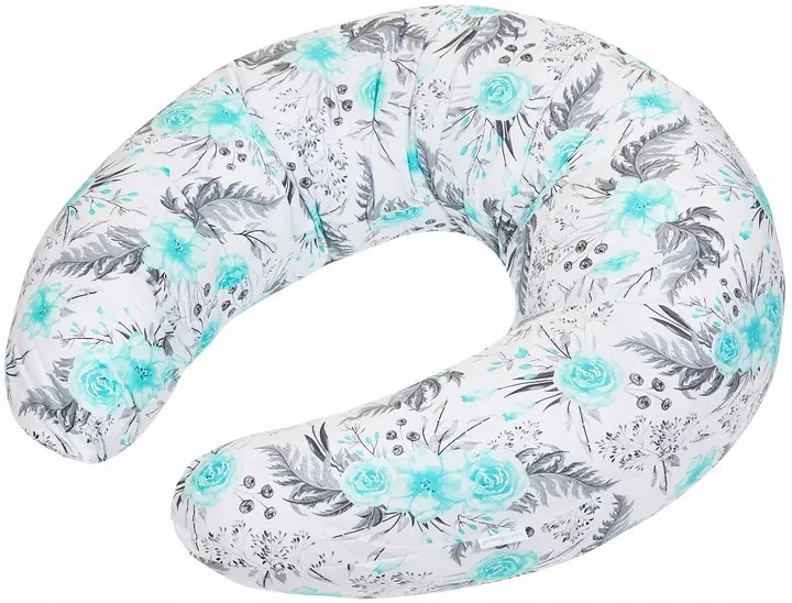 Dojčiaci vankúš BABYMAM PREMIUM - Kvety v záhrade mätovej