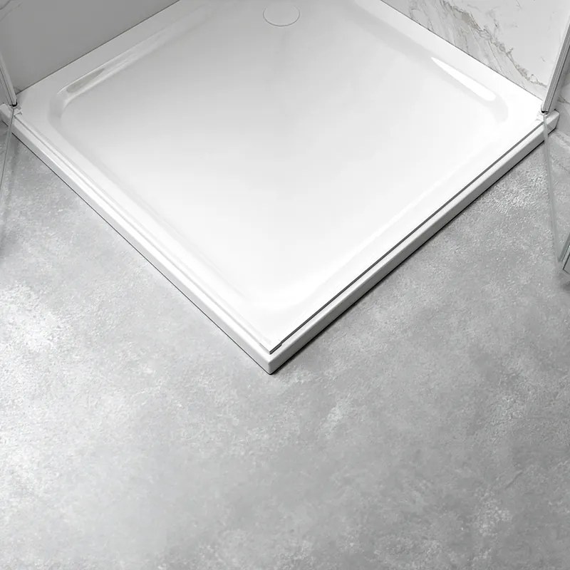 BPS-koupelny Obdĺžnikový sprchovací kút HYD-OK12B 100x80 biela/transparent - bez vaničky