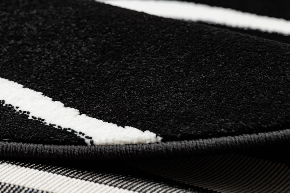 Okrúhly koberec HAMPTON Rosa ruža, kvety čierny