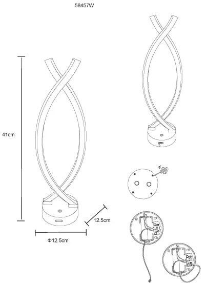 Globo 58457W - LED stmievateľná dotyková stolná lampa HELA LED/1W/3,7V biela