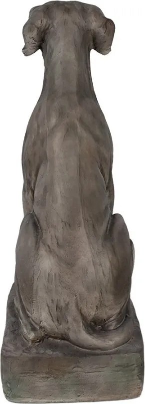 Šedá dekorácia socha pes Dog Modern - 44*26*73 cm