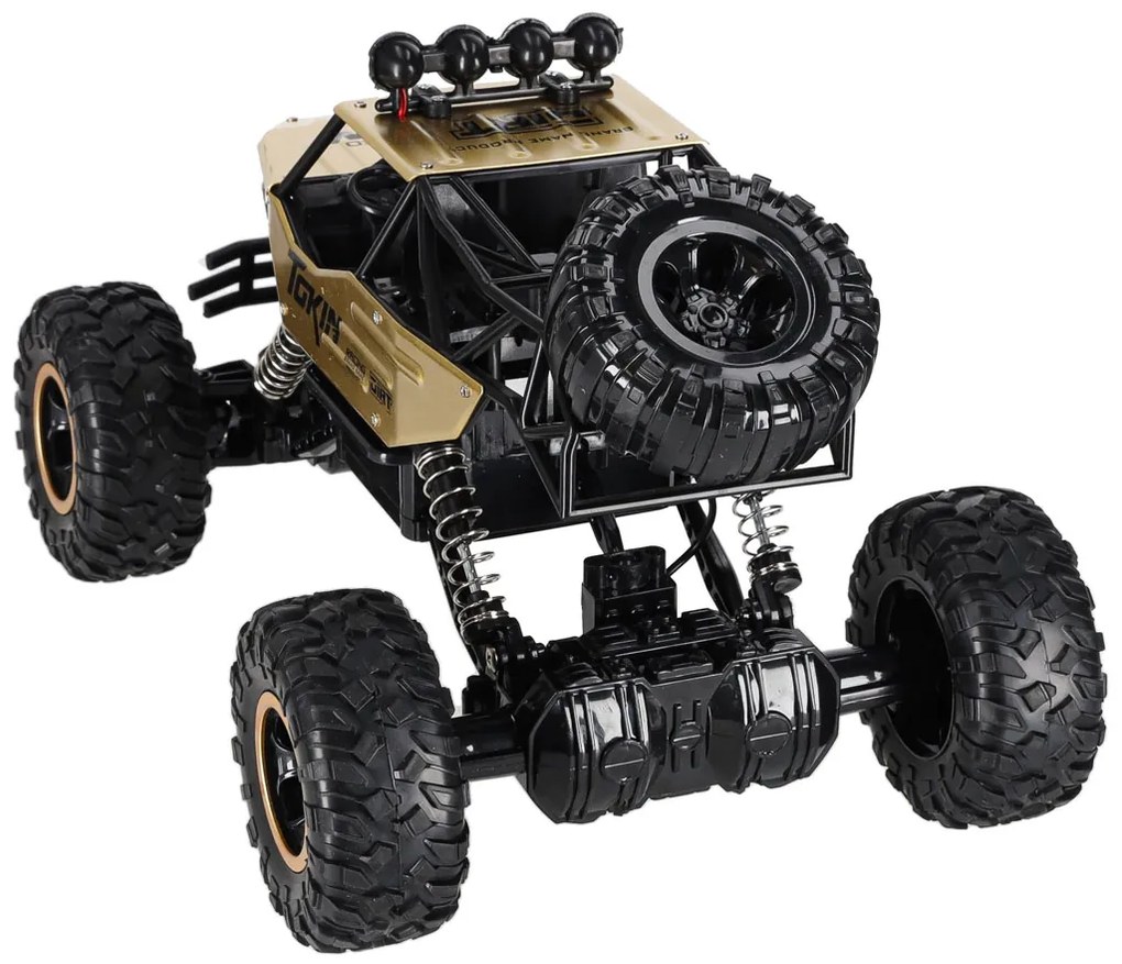 KIK Diaľkovo ovládané kovové auto RC Rock Crawler 4WD 1:12, zlaté
