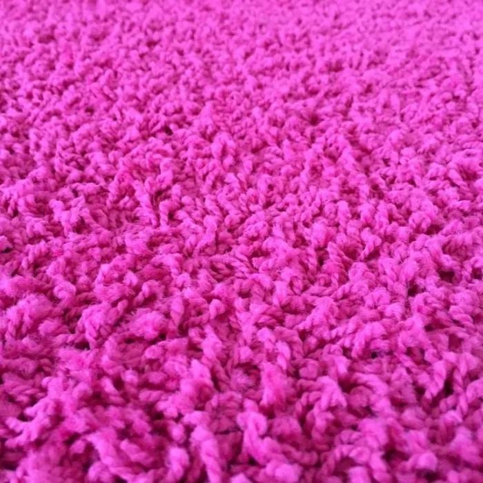 Vopi koberce AKCE: 100x100 cm Kusový růžový koberec Color Shaggy čtverec - 100x100 cm