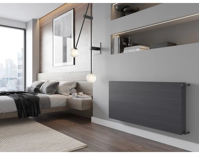 Mexen, panelový radiátor Mexen Line CL22 600 x 400 mm, bočné pripojenie, 633 W, antracit - W422L-060-040-66