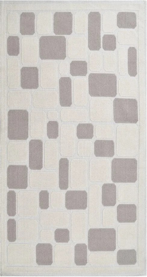 Odolný bavlnený koberec Vitaus Mozaik Bej, 120 × 180 cm