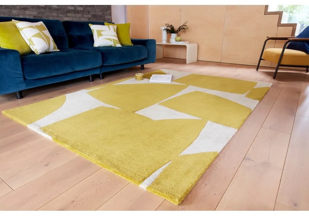 Okrovožltý ručne tkaný koberec z recyklovaných vlákien 200x290 cm Romy – Asiatic Carpets