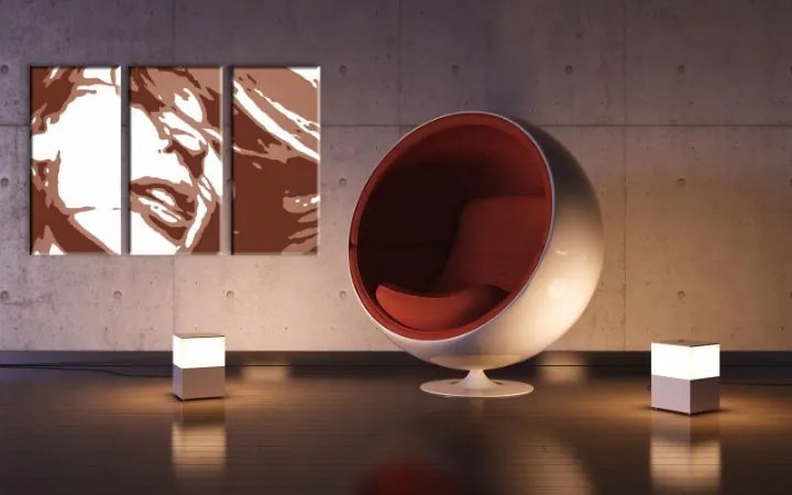 Ručne maľovaný POP Art obraz Kylie Minogue 3 dielny ky