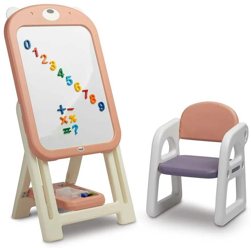 Detská tabuľa so stoličkou TED Toyz pink