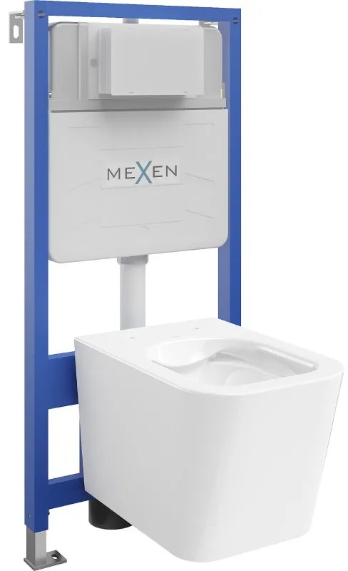 Mexen podomietkový WC systém Felix Slim s WC misou Teo, biela- 6103385XX00