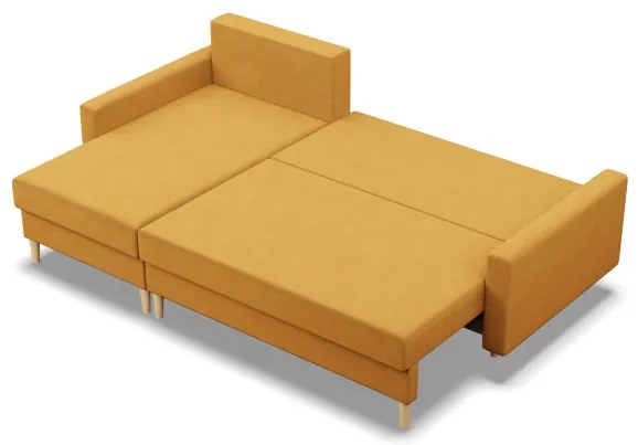 Rohová rozkladacia sedačka BLANK Elegant žltá