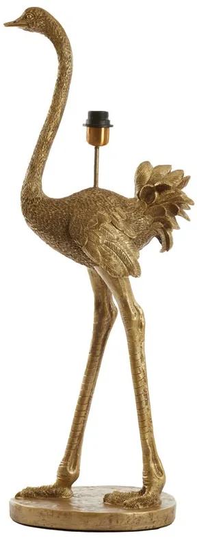 Bronzová antik stojaca lampa pštros Ostrich bronze - 38*27*95 cm / E27
