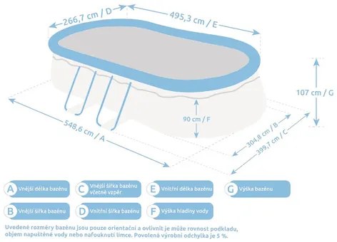 Nadzemný bazén Marimex Tampa 3,05x5,49x1,07 m bez príslušenstva
