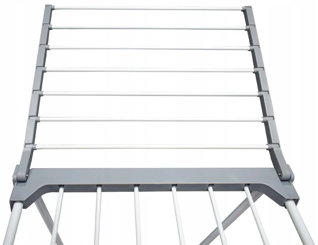 Erga Model 205, stabilný rozkladací sušiak na bielizeň 170x61x97 cm, biela-šedá, ERG-SEP-1251SSM205WHI