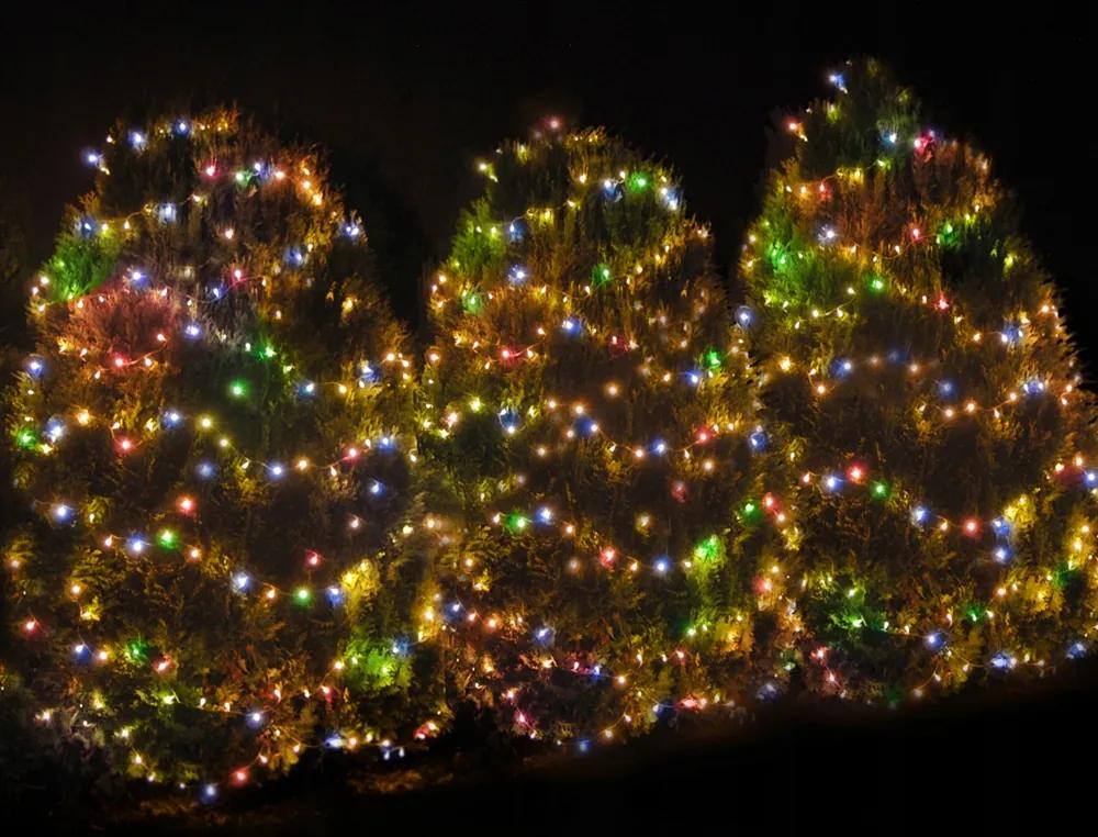 Vianočné osvetlenie 100 LED 13m IP44 viacfarebné | 8 režimov