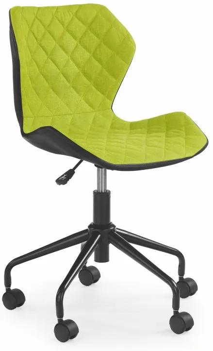 Detská stolička MATRIX čierna / zelená Halmar