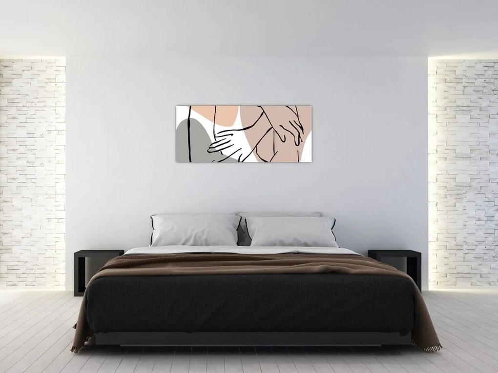 Obraz - Woman body line art N⁰2 (120x50 cm)