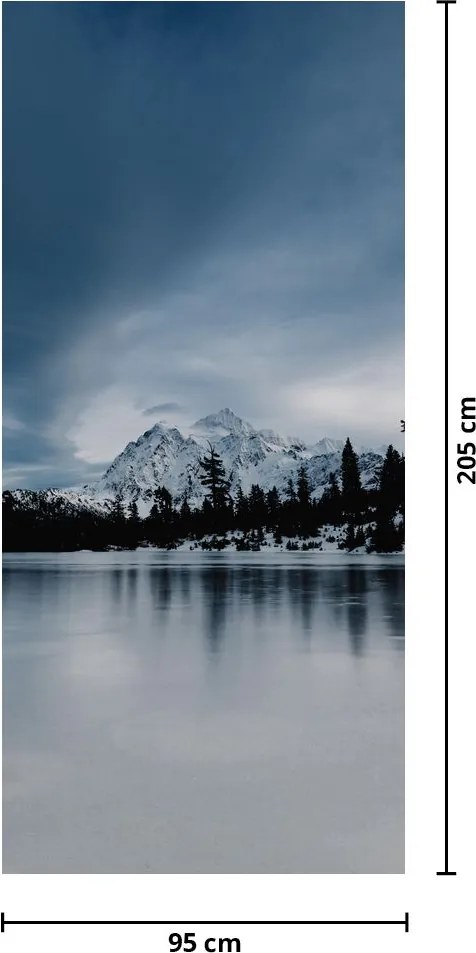 Fototapeta na dvere - Na zamrznutom jazere (95x205cm)
