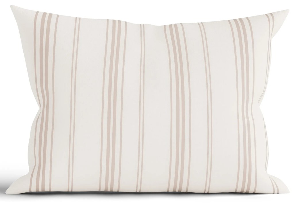 Bavlnená obliečka na vankúš Natural 40 × 60 cm - Prúžky béžové