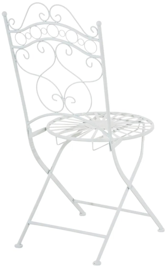 Kovová stolička skladacia Indra (SET 2 ks) - Biela