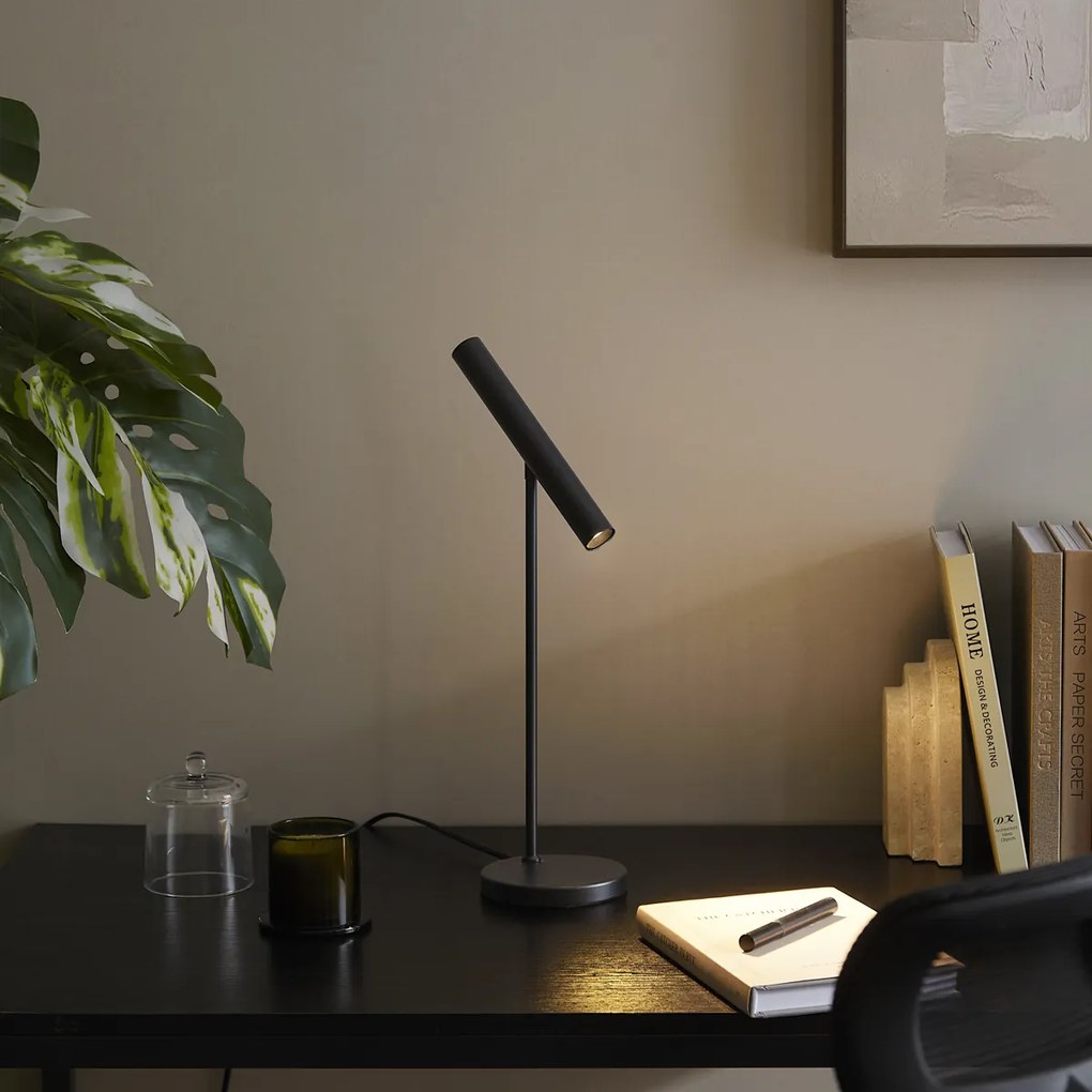 Moderná stolná lampa čierna vrátane LED s dotykovým stmievačom - Neva
