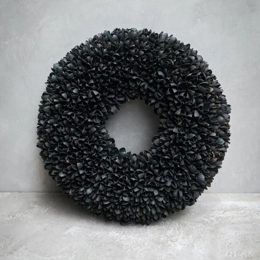 Dekoratívny veniec BAKULI, 40 cm, black
