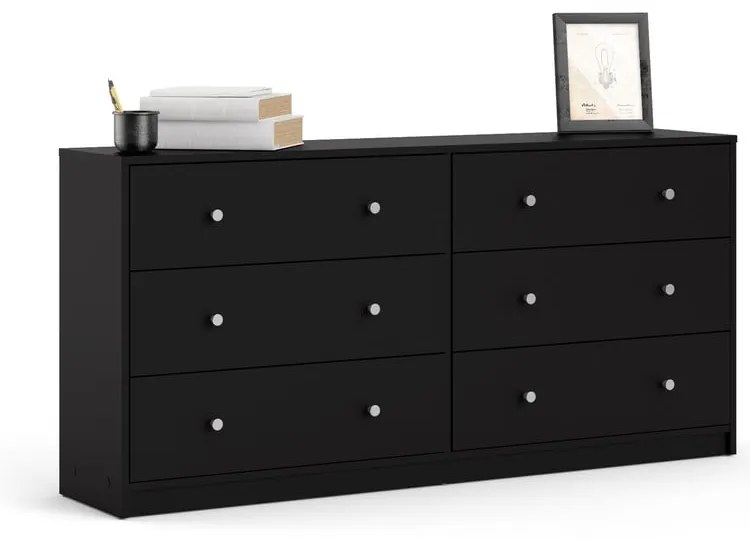 Čierna komoda Tvilum May, 143 x 68 cm