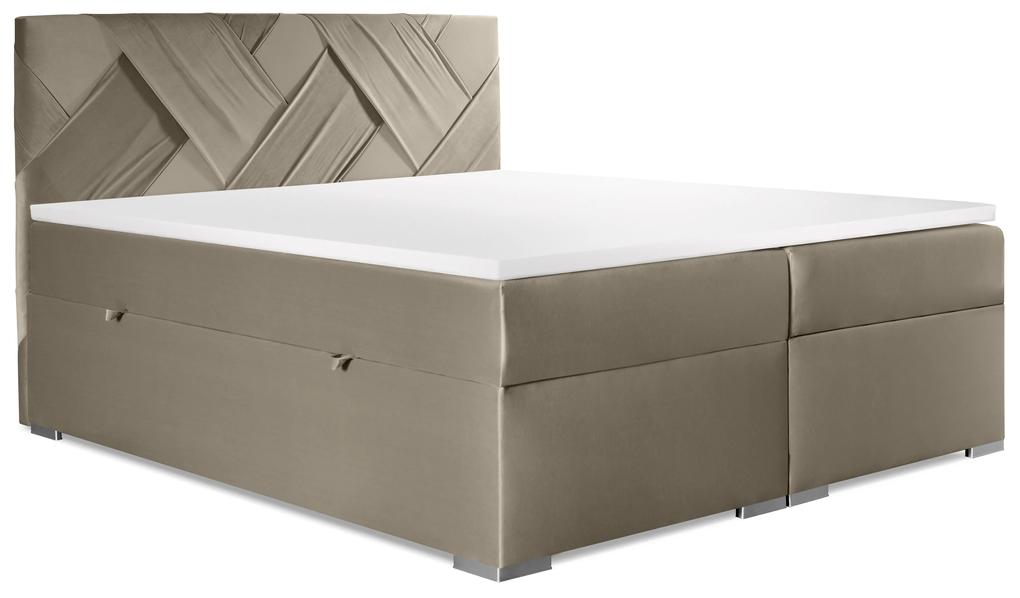 Kontinentálna posteľ 180 cm Melo (zlatá) (s úložným priestorom). Vlastná spoľahlivá doprava až k Vám domov. 1044182
