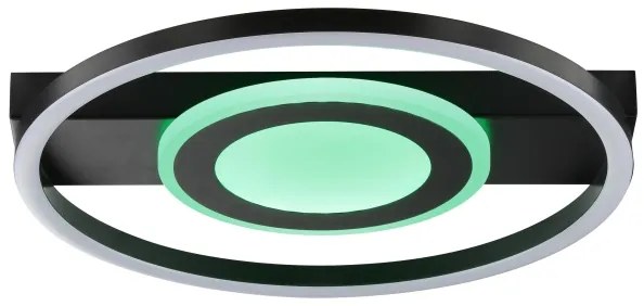 Brilliant -LED RGBW stmievateľné stropné svietidlo MAUREEN LED/20W/230V 3000-6500K čierna + s diaľkovým ovládaním