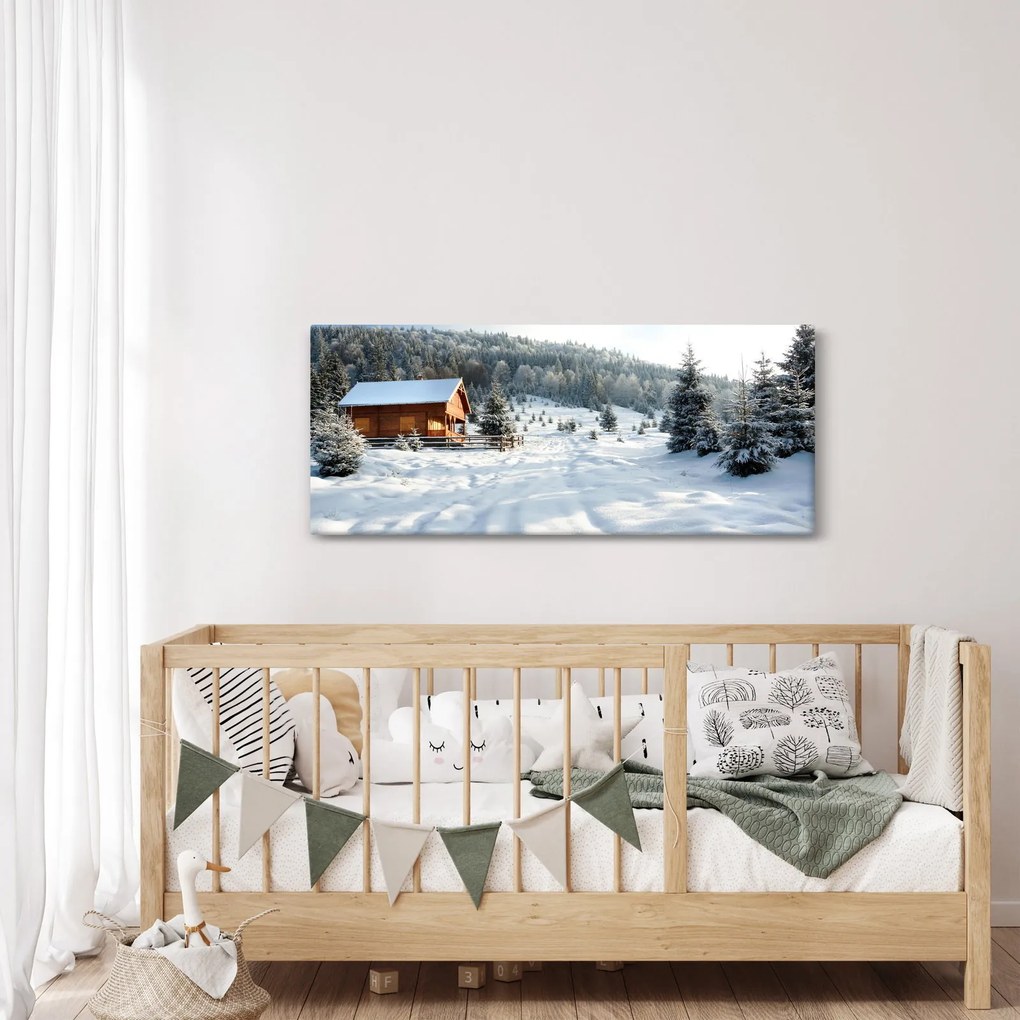 Obraz - Horská chata (120x50 cm)
