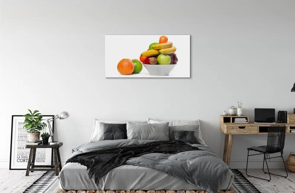 Obraz na skle Ovocie v miske 120x60 cm