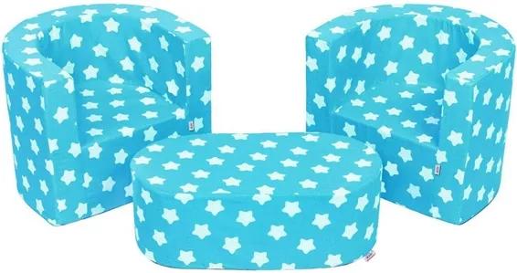 NEW BABY Nezaradené Detská sedacia súprava New Baby hviezdičky modrá Modrá |