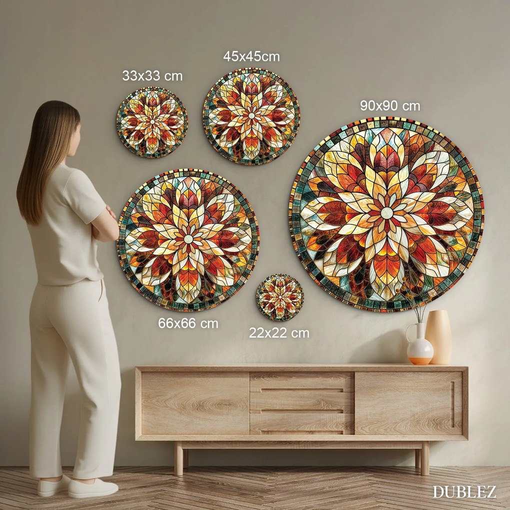 DUBLEZ | Drevená mandala na stenu - Farby sveta | UV potlač, Premium