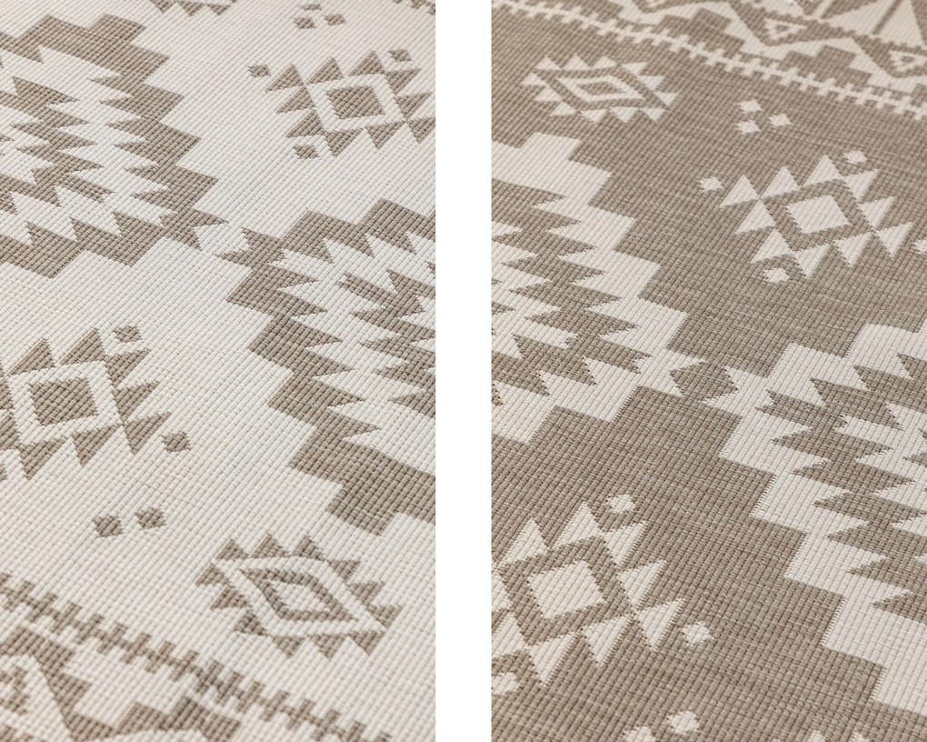 ELLE Decoration, Kusový koberec Gemini 106021 Linen z kolekcie Elle – na von aj na doma, 200x290, béžová, chodba / predsieň