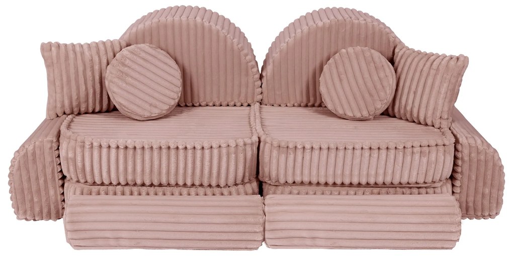 MeowBaby® Churros detská pohovka Max, Ruby Chocolate Pink