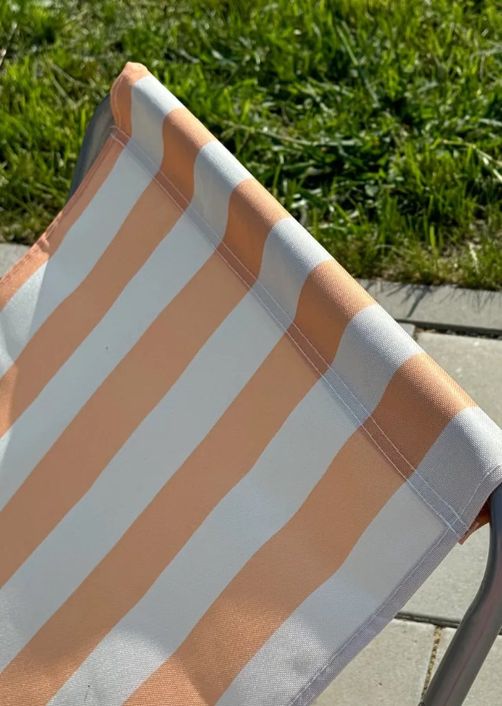 Súprava 2 ks skladacích plážových ležadiel SAND, tmavosivé pruhy