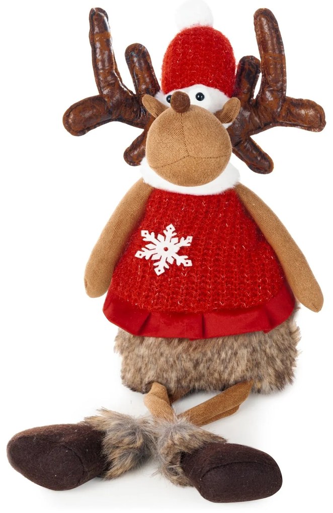 VIANOČNÁ FIGÚRKA REINDEER 59 CM VIACFAREBNÁ