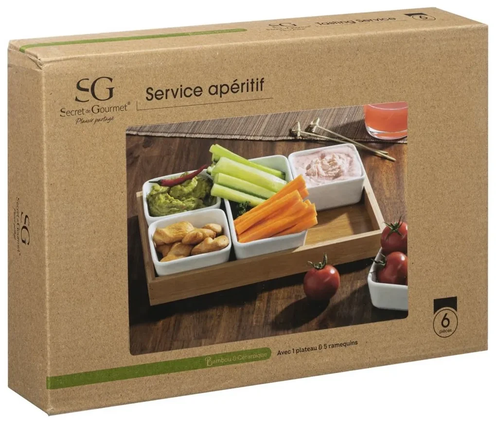 Keramická servírovacia miska Serv 28x19 cm sada 5ks