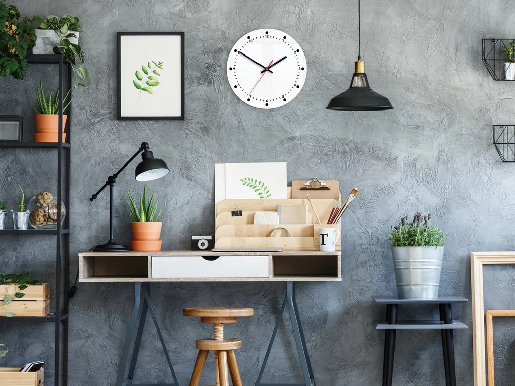 Nástenné hodiny Mozes 28 cm čierne/biele