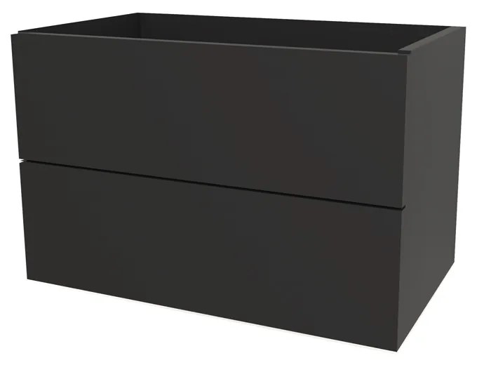 Mereo, Mereo Aira, kúpeľňová skrinka 81 cm, Multidecor, Čierna Supermat, MER-CN791SCIPM