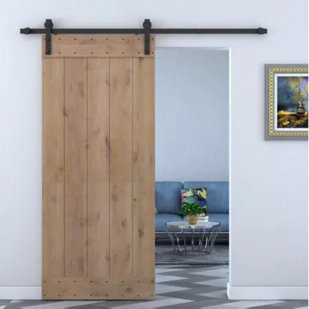 Retro posuvné dvere hladké bez rámu 60cm, 203cm, hladký, surové drevo bez farby a laku