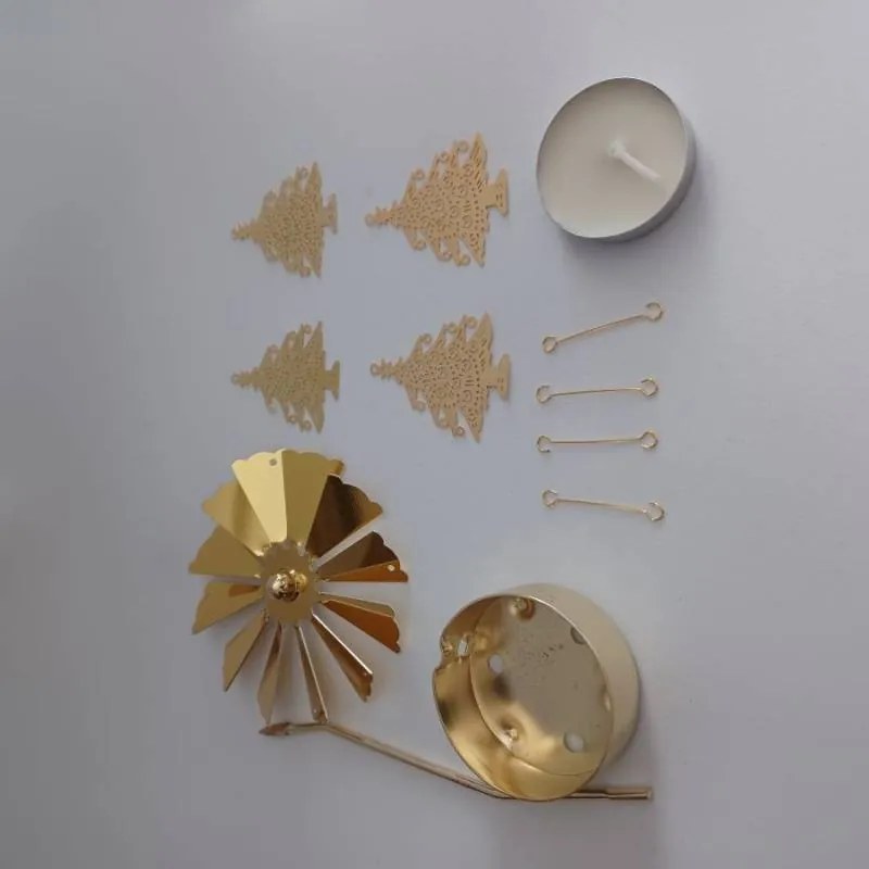 DECOLED Andělské zvonění, 8 x 13 cm, stromečky, zlaté