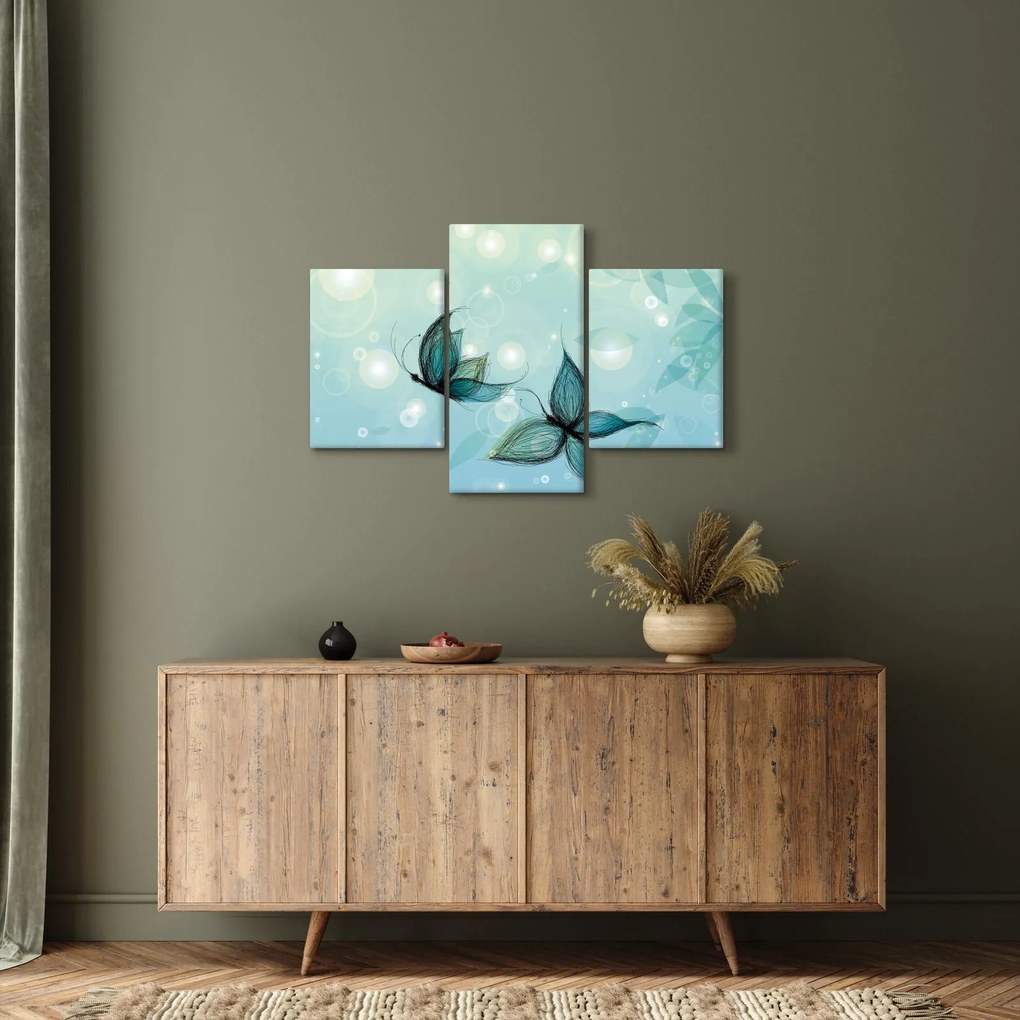 Obraz - Modré motýliky (90x60 cm)