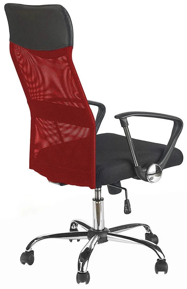 Ergonomické kancelárske kreslo s vysokou opierkou, 3 rôzne farby- červené