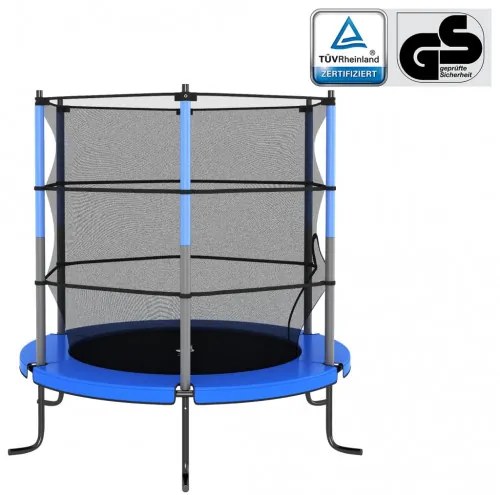 vidaXL Trampolína s bezpečnostnou sieťou okrúhla 140x160 cm modrá-