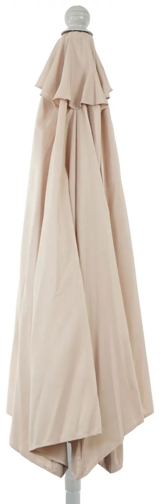 Slnečník polkruh Parla - polyester/hliník - 270cm krémová so stojanom