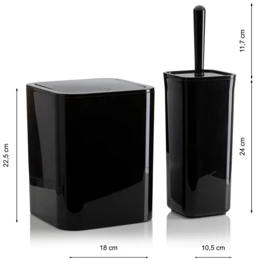 Kúpeľňový set SIERRA 5 ks čierna