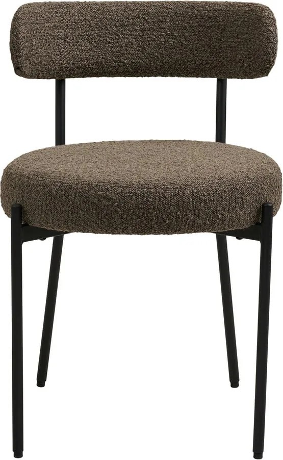 Hnedá čalúnená jedálenská stolička Badalona – House Nordic